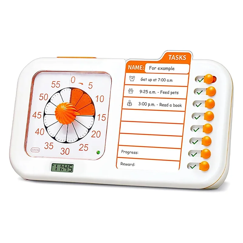 ABVO-3-In-1 Visual ADHD Timer For Kids & Adults With Planning Board, Task Timer, Chore Chart & Visual Schedule Planne