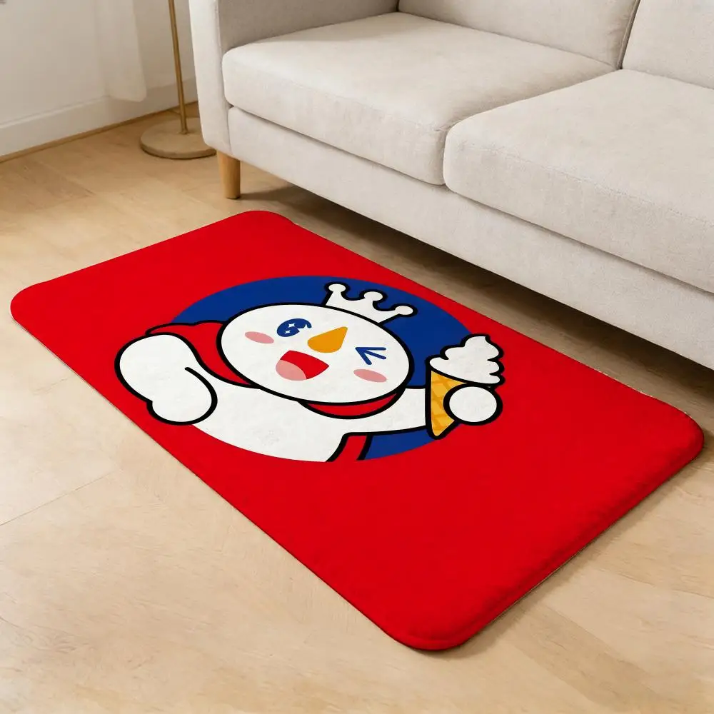 Catering M-Mixue I-Ice C-Cream Floor Mat Flannel Door Mat Non-Slip Absorbent Washable Indoor Home Rug