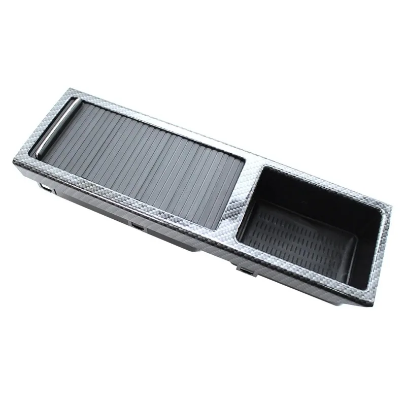 

Car front center console beverage cup holder coin holder interior carbon fiber storage tray replacement