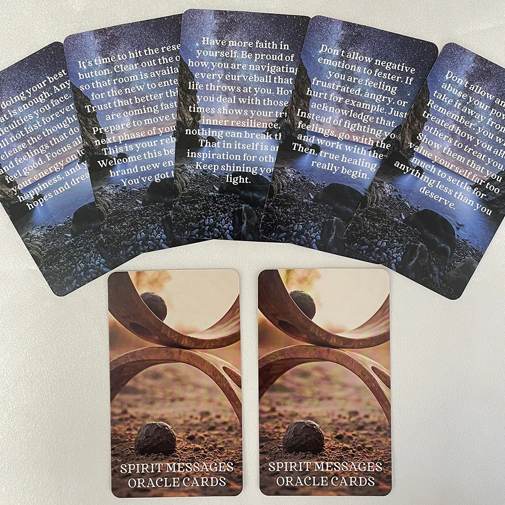 12x7cm Spirit Message Oracle Cards in Box Tarot Deck English Version Prophet Sturdy Prophecy with Meaning on It