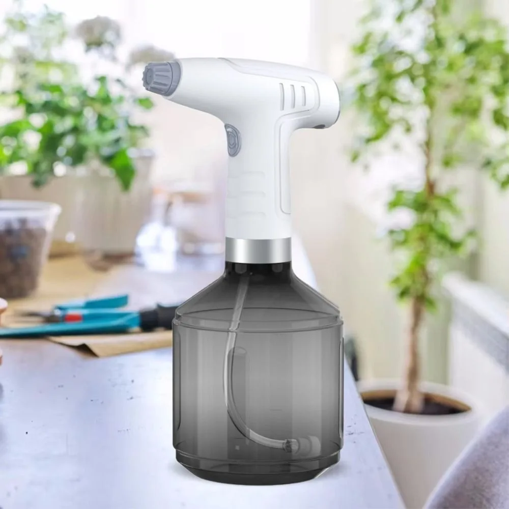 Portable 900ml Spray Bottle 360 Degree Rotating Nozzle 1200mah Watering Bottle PET USB Water Sprayer Garden