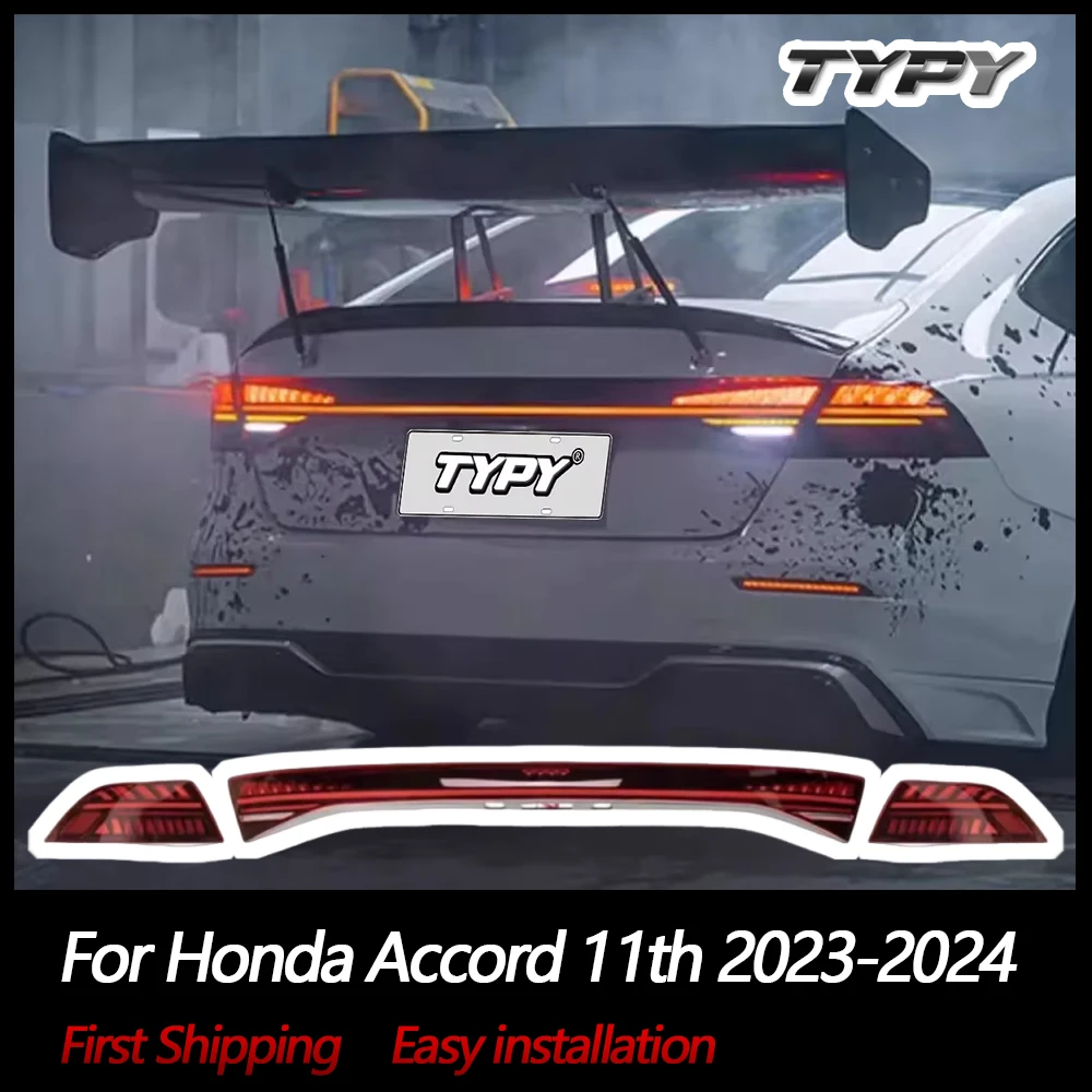 

TYPY Car Lights For Honda Accord Tail Light 11th 2023-2024 LED Through-tail Light DRL Daytime Running Lights Start Up Dynamic