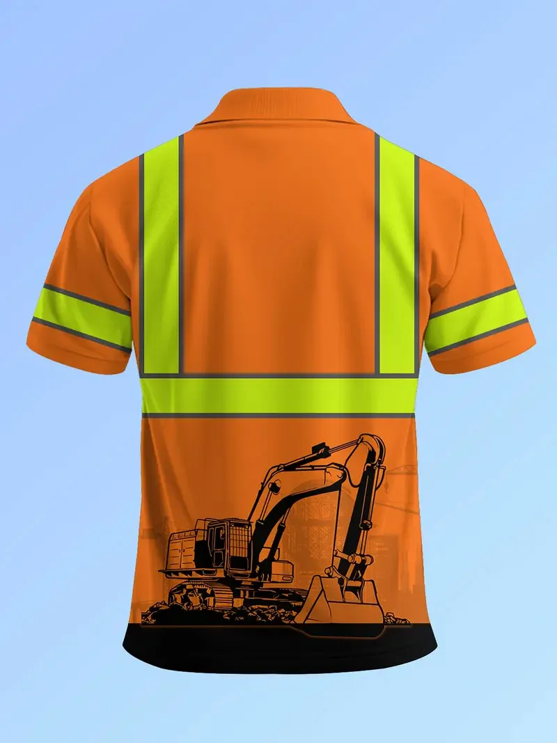 Men's Truck Work Leisure Polo Shirt, Competition Creative Gift, Truck Enthusiast, Casual Work Clothes, Sports Style