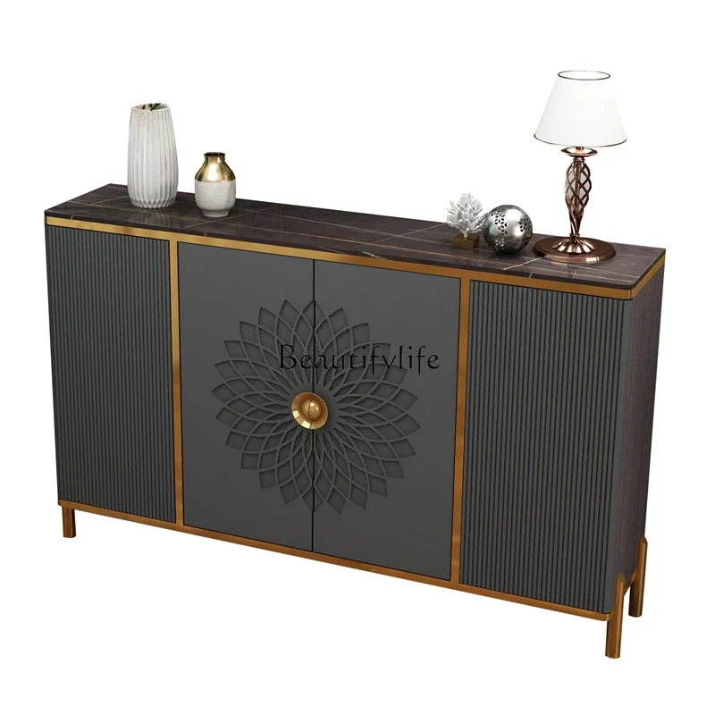 

LD33Modern Minimalist Orange Storage Stone Plate Hallway Integrated Wall Display Cabinet