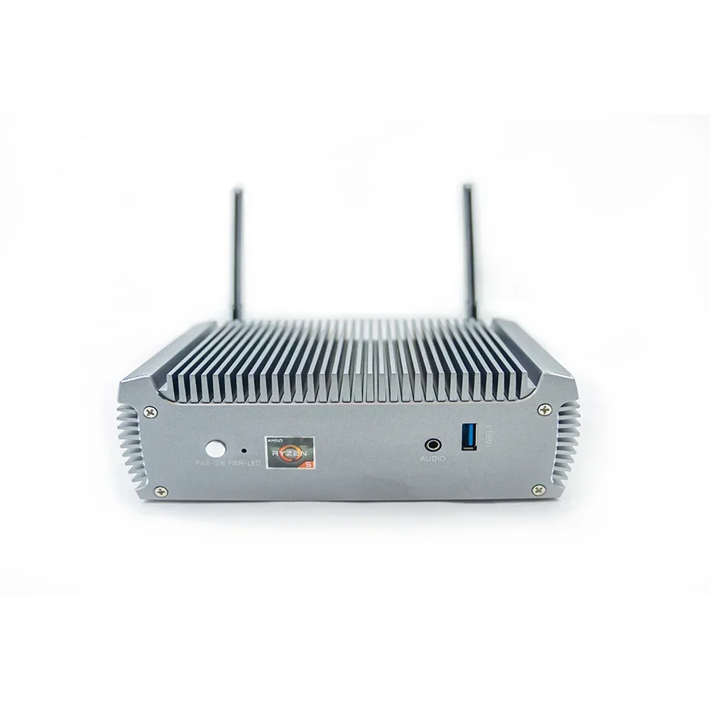 أيه إم دي ريزن™R7 4700U/R5 4500U/R3 4300U لعبة التحكم الصناعي إيثرنت المزدوجة 4K بدون مروحة ويندوز 11 كمبيوتر مصغر دعم HDD الكمبيوتر