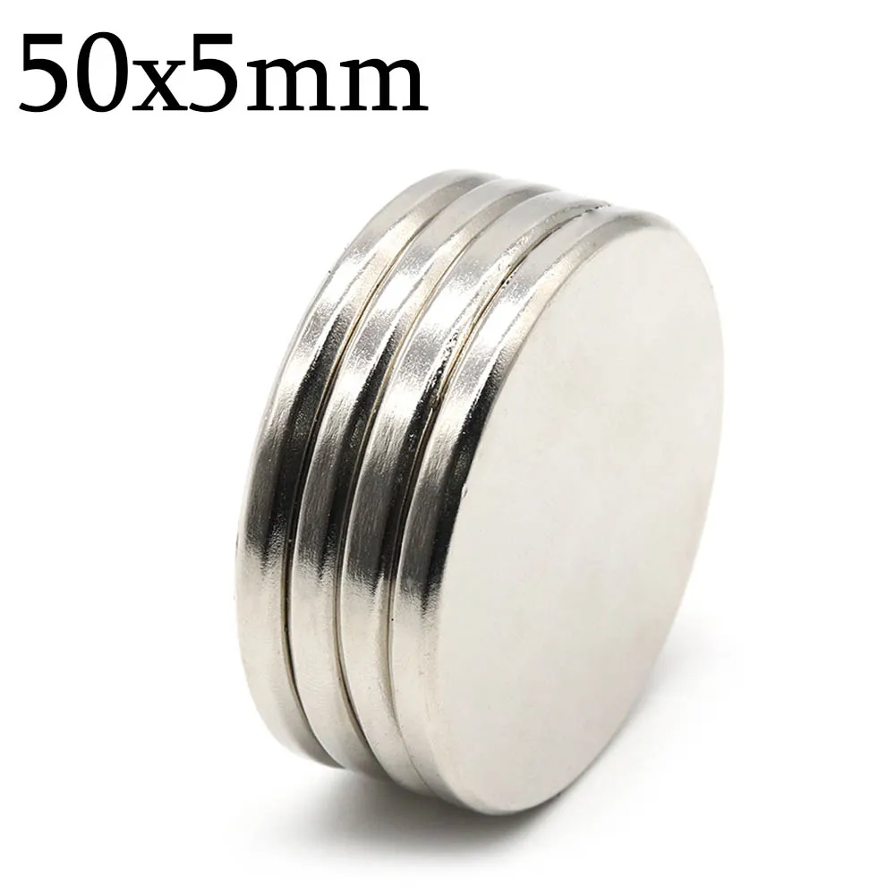

50mmx5mm Super Strong Round Neodymium Magnet Powerful Magnets N35 small Permanent Magnetic NdfeB Refrigerator Magnet 50x5