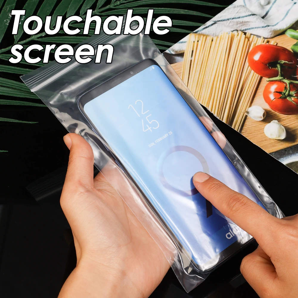 300/200/100PCS Transparent Mobile Phone Dust Bag Waterproof Disposable Zipper Bags Cellphone Protective Covers for Swimming