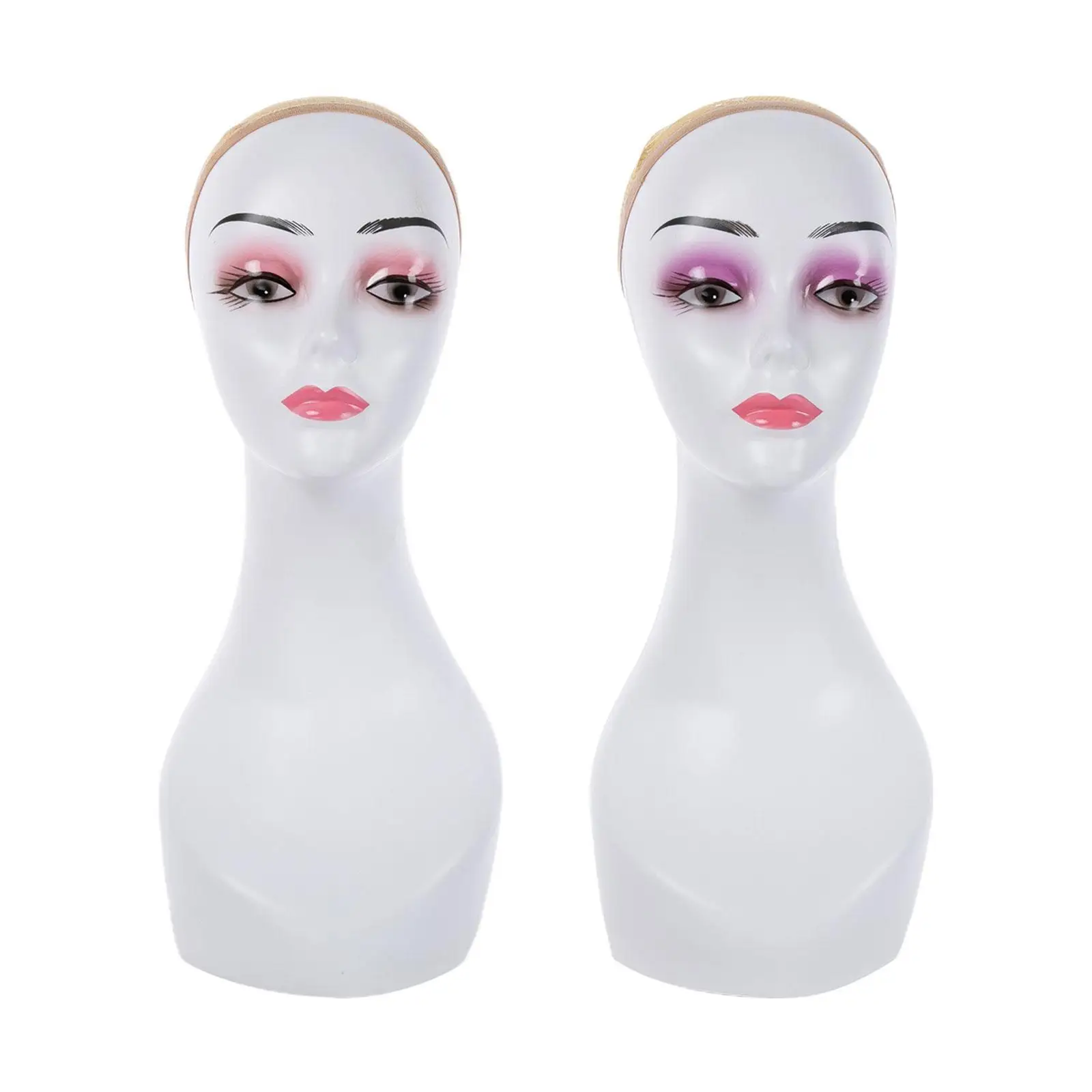 Bald Mannequin Head Manikin Head Portable Training Head Smooth with Shoulder Wig Display Stand for Hats Wig Scarves Home Shop