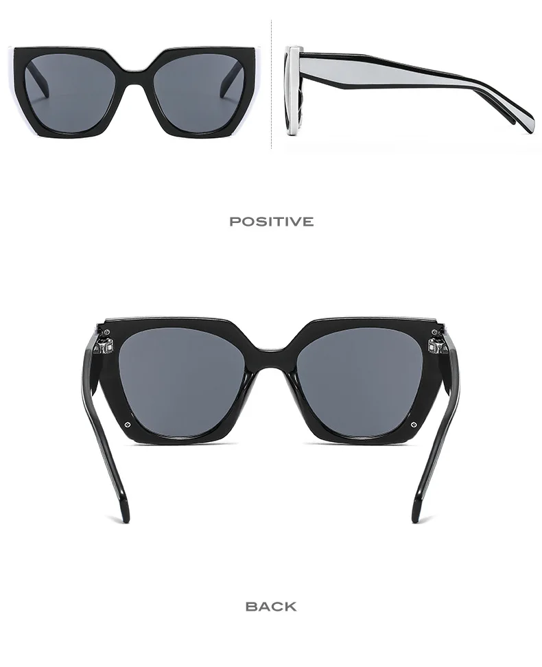 Luxus Marke frauen Sonnenbrille Mode Cat Eye Polygon Elegante Sonnenbrille Damen Vintage Brillen UV400 – Detail 9