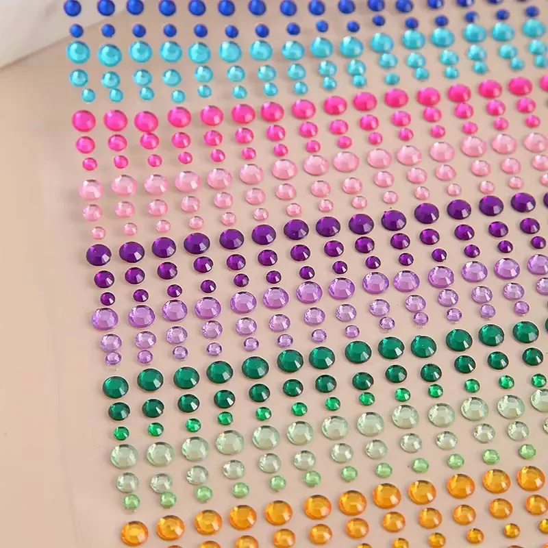 1-4pcs Colorful Makeup Rhinestone Stickers Party Shining Diamond Sticker Multipurpose DIY Glitter Gems for Face Hair Body Eye image 5