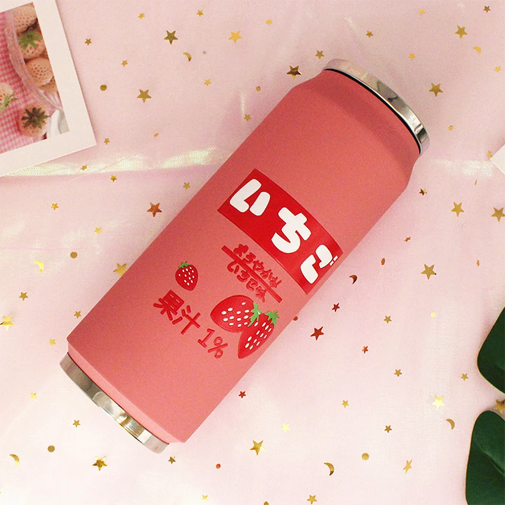 Juice Cup Candy Color Large-Capacity Drink Cans Mug Water Bottle 500ml Unisex Students Personality Cups New Year Gifts