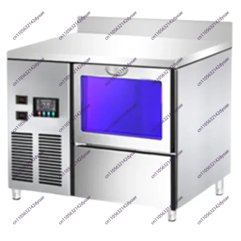 2025 Desktop slow-melting crescent ice ice machine commercial milk tea shop bar KTV automatic crescent ice machine