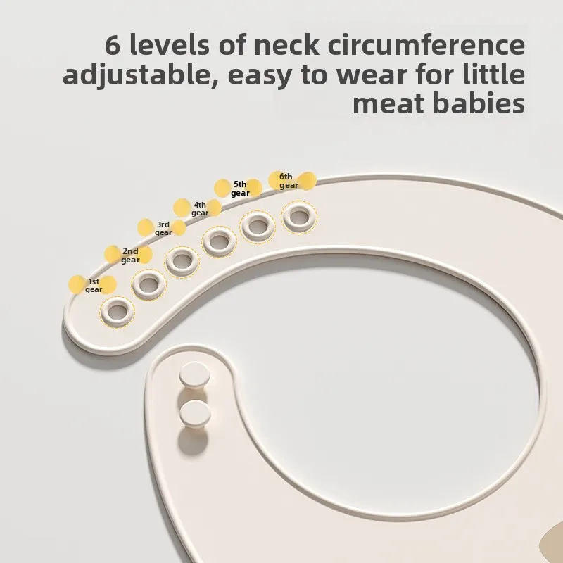 مريلة أطفال للطعام التكميلي، مريلة سيليكون خفيفة بجيب للوجبات، مريلة أطفال مقاومة للماء