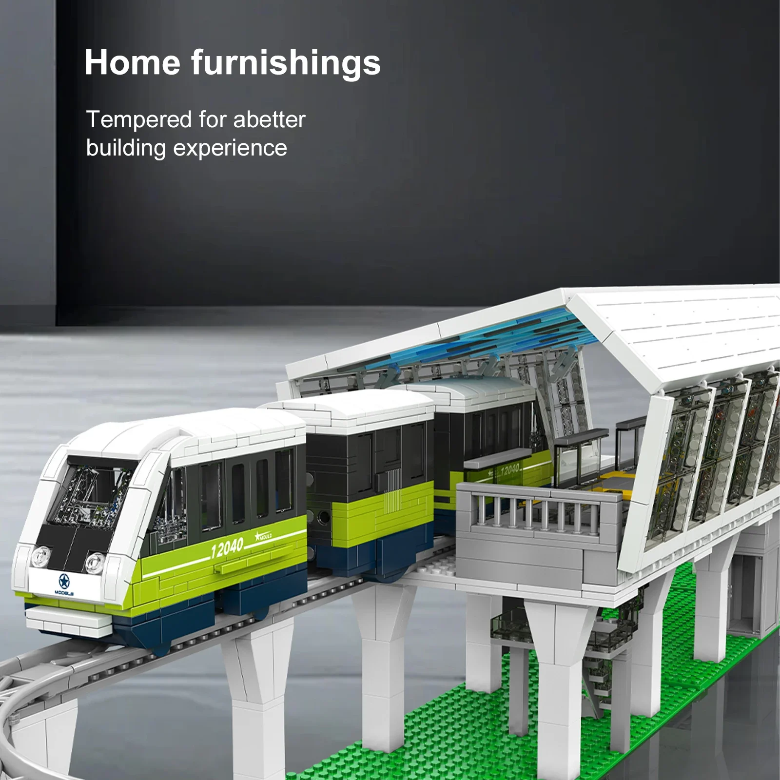 Mould King 12040 Railway Model Building Blocks Italian Marconi Express Light Rail Train  APP Remote Control Teen Adult Toy Gifts