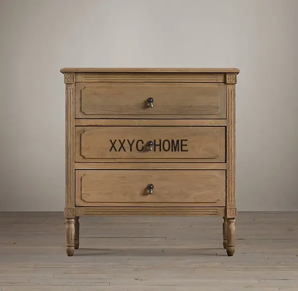 

Шкафчик для спальни из скандинавского ясеня, прикроватная тумбочка в американском стиле ретро