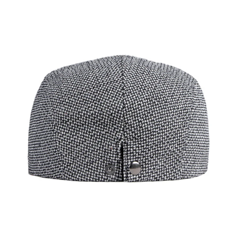 Casual Painter Newsboy Cap Spring Summer Berets Hat For Men Women Herringbone Visor Peaked Cap Solid Color Duckbill Hat