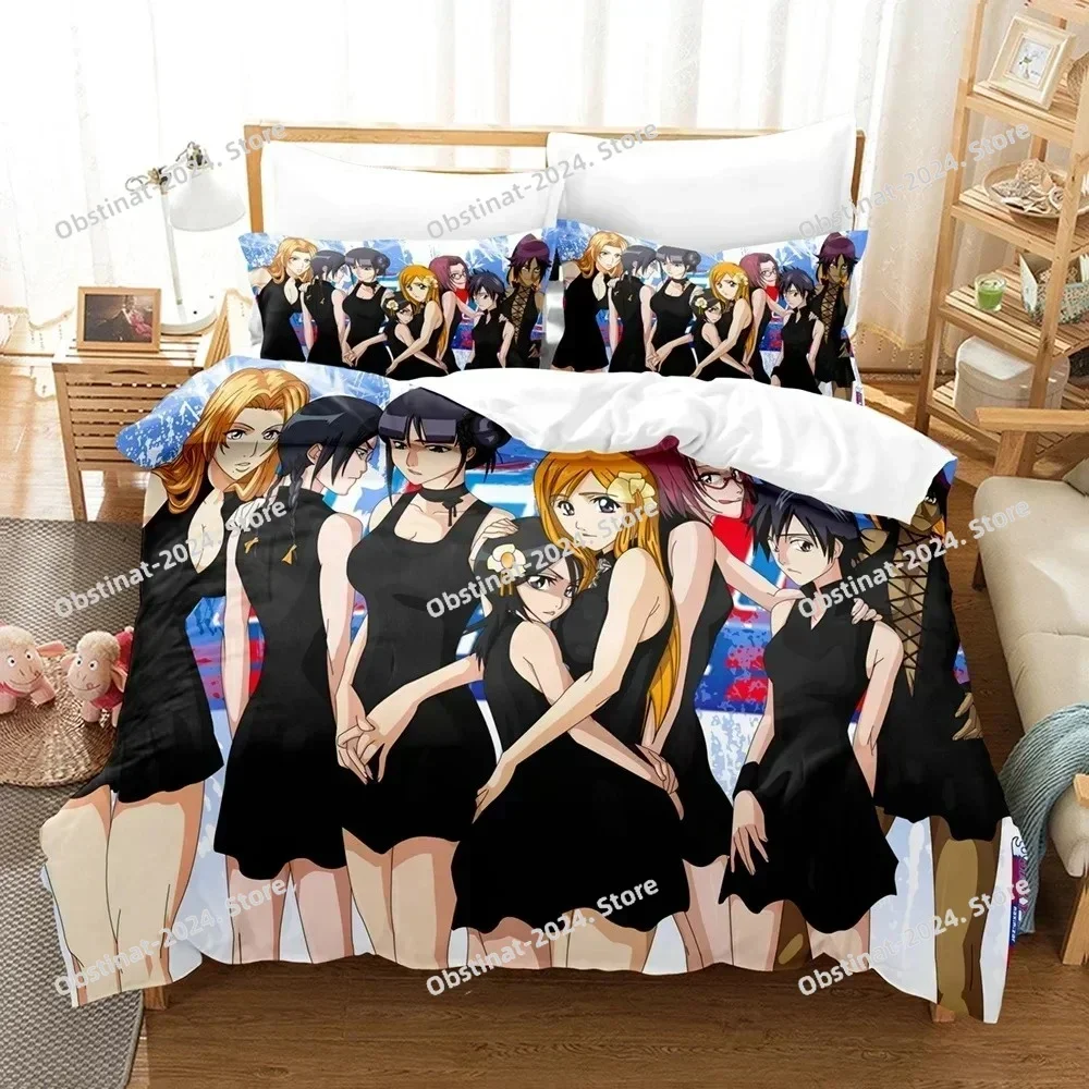 3D Anime Bleach Kurosaki Ichigo Bedding Set Printed single Comforter Quilt Duvet Cover Pillow Case 3 Pieces Sets Kids Adult Size