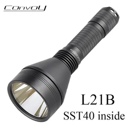 Convoy-L21bハイパワーLED懐中電灯,ランタン,懐中電灯,トーチ,長距離,キャンプ,狩猟,21700用の懐中電灯