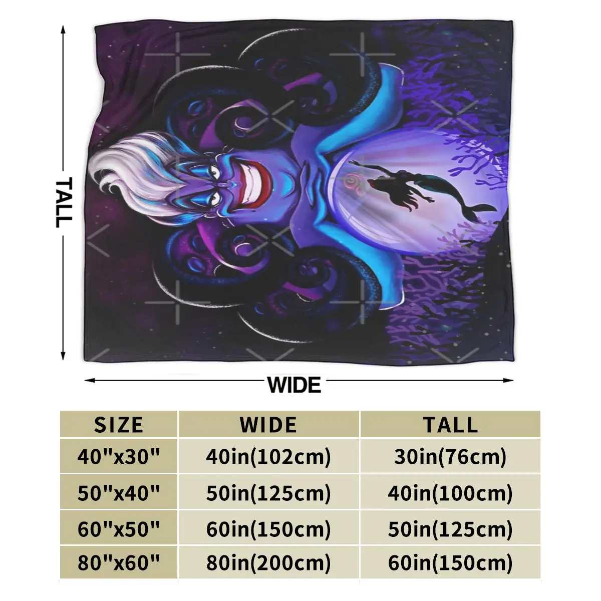 Ursula The Witch Of The Seas An Ultra-Soft Micro Fleece Blanket