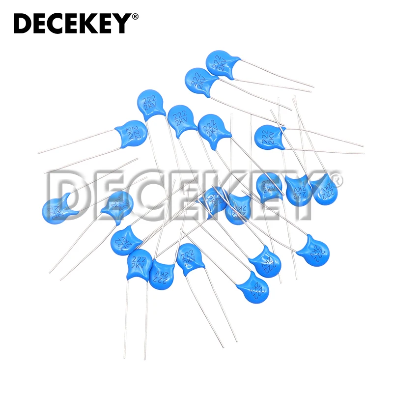 20pcs High Voltage Ceramic Capacitor 2KV 15PF 22PF 100PF 120PF 150PF 220PF 330PF 470PF 680PF 1NF 1.5NF 2.2NF 3.3NF 4.7NF 10NF