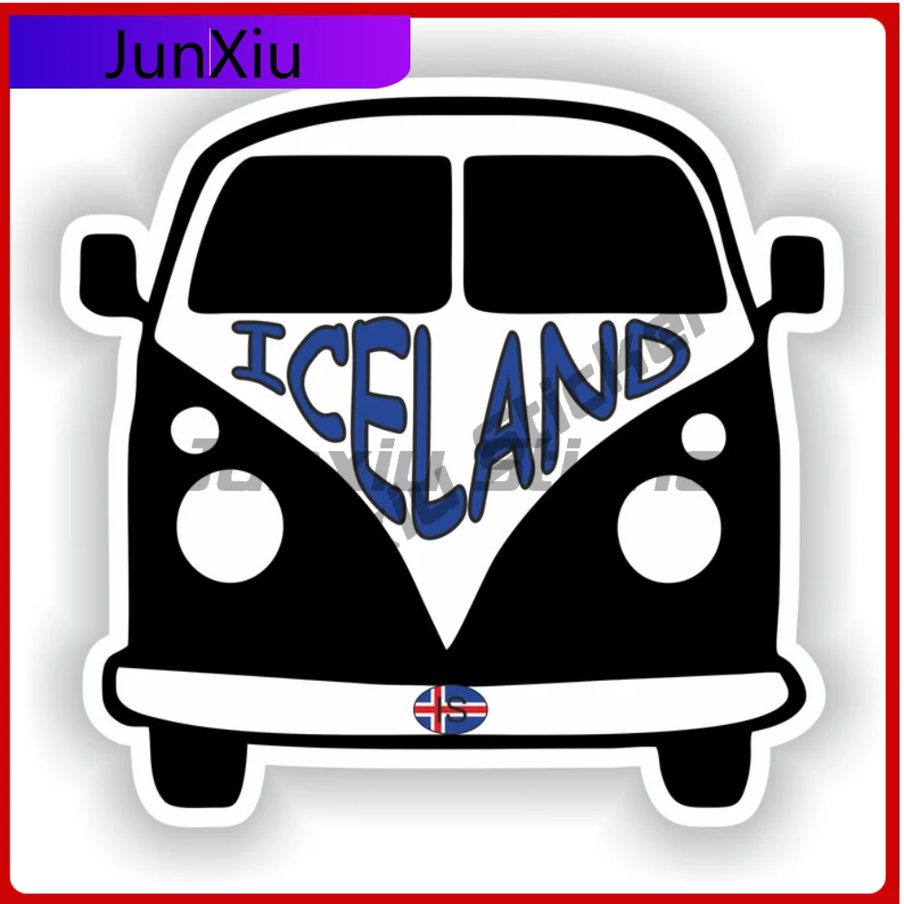 

Van Iceland Sticker Premium Auto Accessories For Window Fridge Weatherproof Decoration Auto Accessories Exterior Vinyl Decal