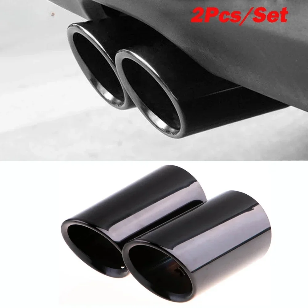 Verchromte Edelstahl-Auto-Auspuff-Schalldämpfer-Spitzenrohrabdeckungen für Audi A1 A3 A4 TT 2009–2015 / VW Volkswagen PASSAT