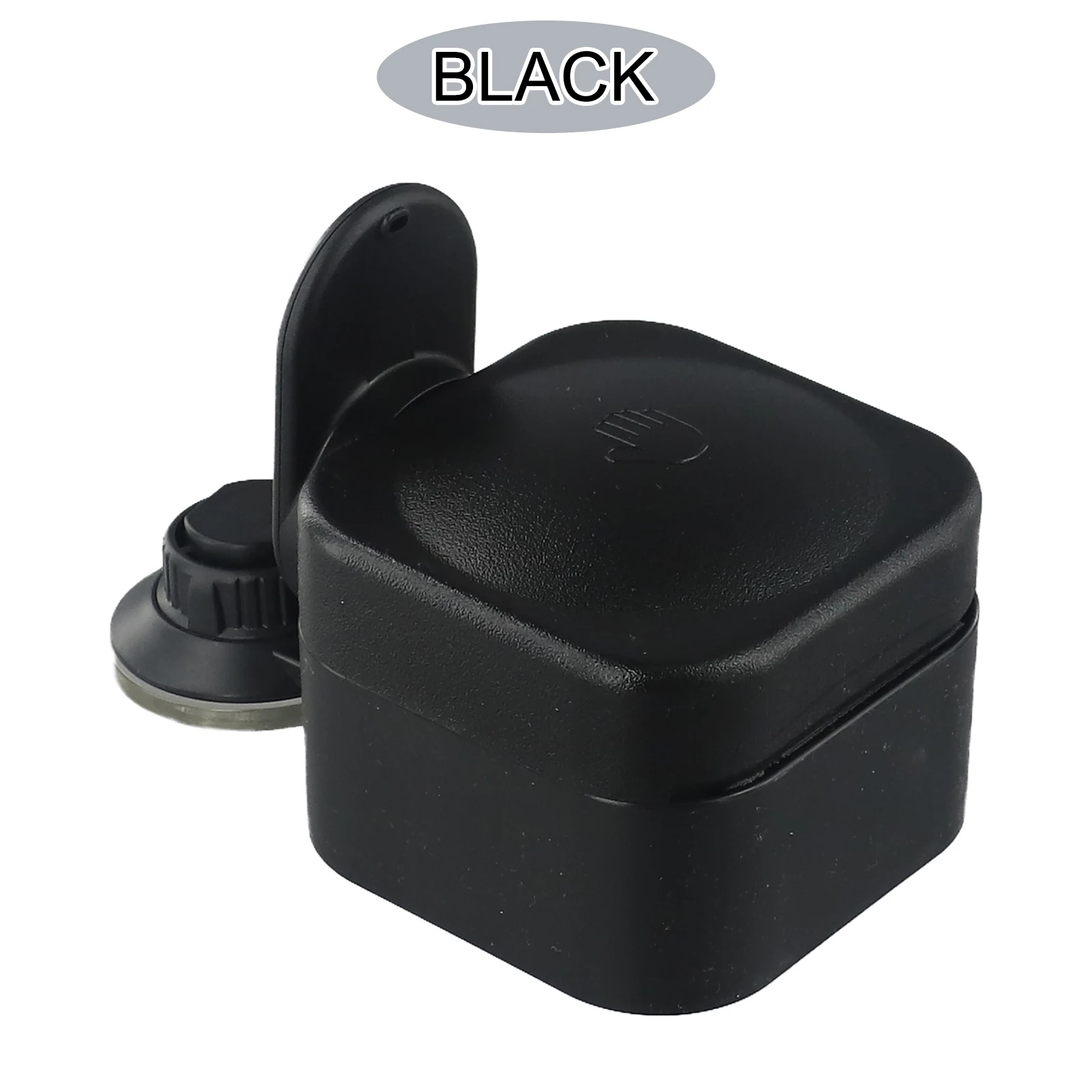 Boîte à savon distributeur de savon, accessoires de bain 11x8.5x9cm, noir/blanc, mural, étanche, facile à installer, haute qualité