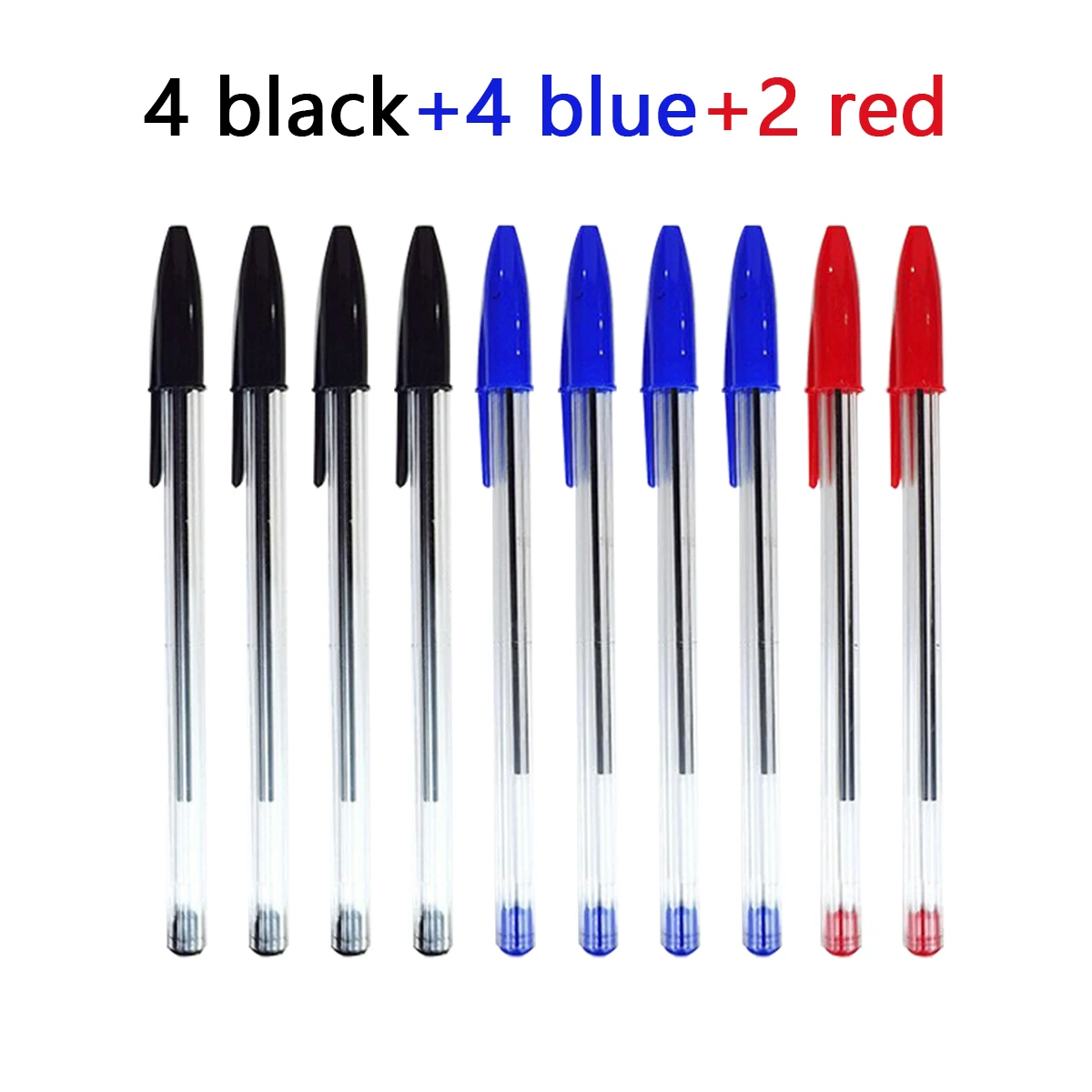 Comfort balpen, medium punt, 1,0 mm, voor soepel schrijven en journaling, zwart/blauw/rode inkt, 10/15 stuks
