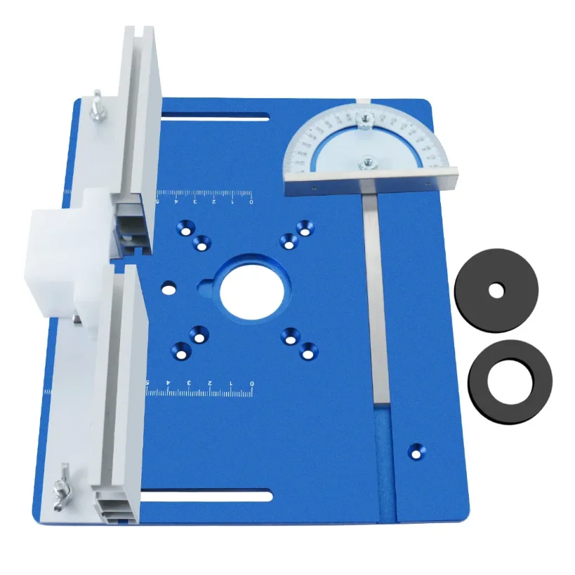 

Professional Upgrade Router Table Insert Plate Kit | Precision Aluminum Flip Plate with Miter Gauge for DIY & Workshop Benches