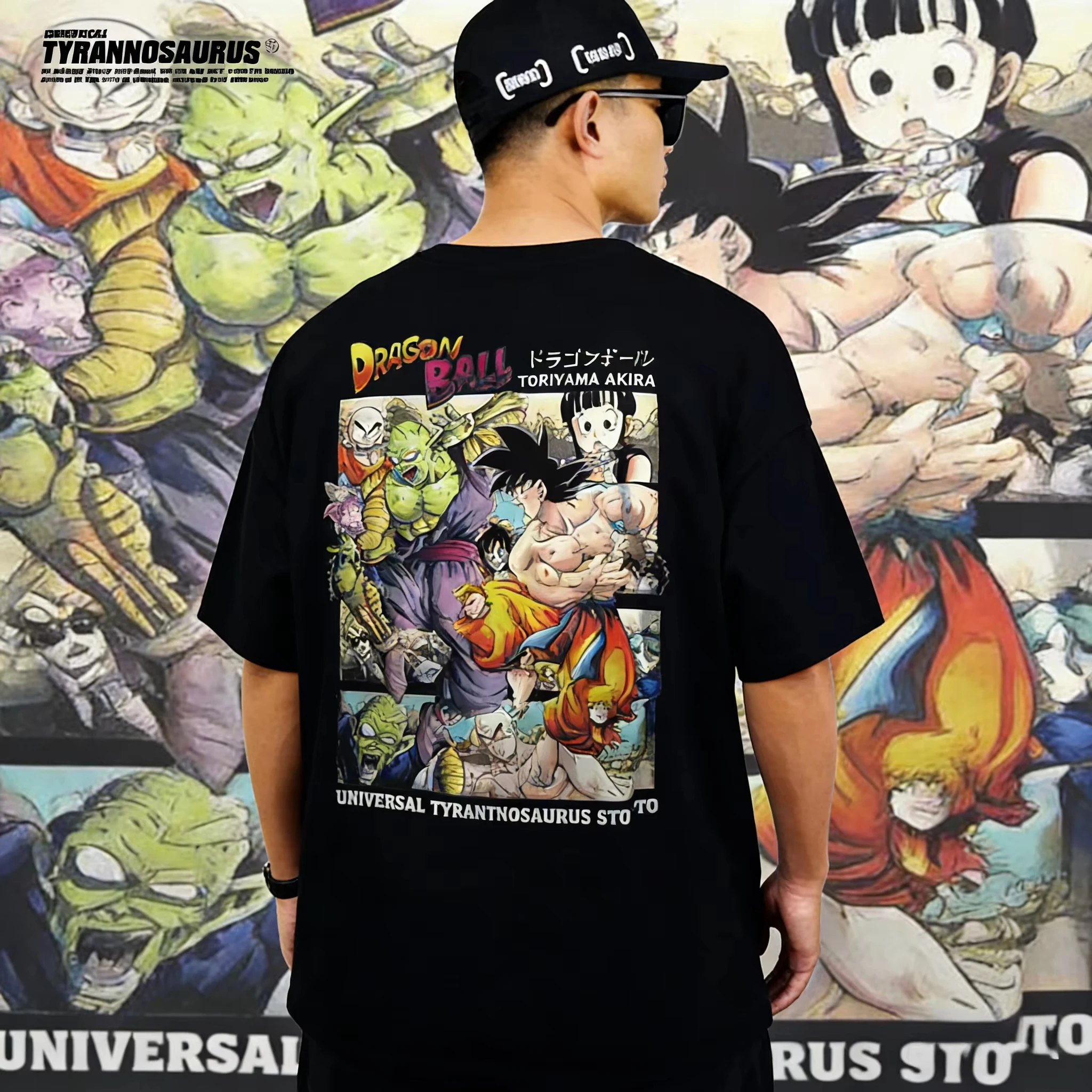 

Dragon Ball Comics Co Branded Printed T-shirt 2026 Summer New Loose Retro Casual Japanese Harajuku Neutral T-shirt Top Y2K.