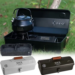 Camping Tool Storage Box with Handle Tool Camping Storage Box Anti-Slip Outdoor Tools Organizer For Outdoor Camping Travel