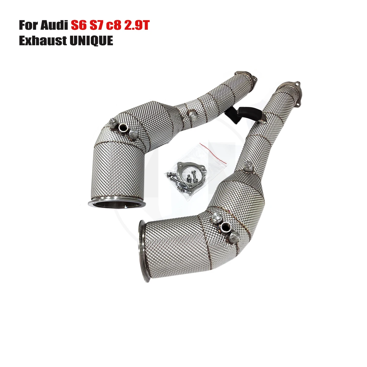

UNIQUE suitable for 2020+ Audi S6 S7 c8 2.9t with opf no engine light Insulated Stainless Steel Exhaust Downpipe