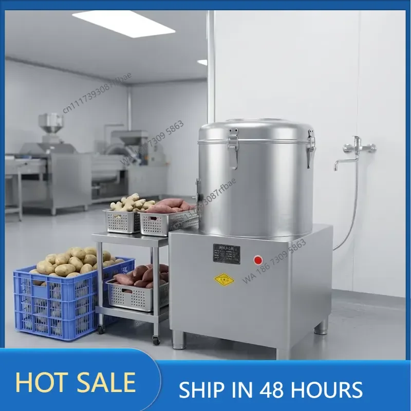 Stainless Steel Automatic Potato Washing Peeling Machine Small Industrial Potato Peeler Machine Central Kitchen Food
