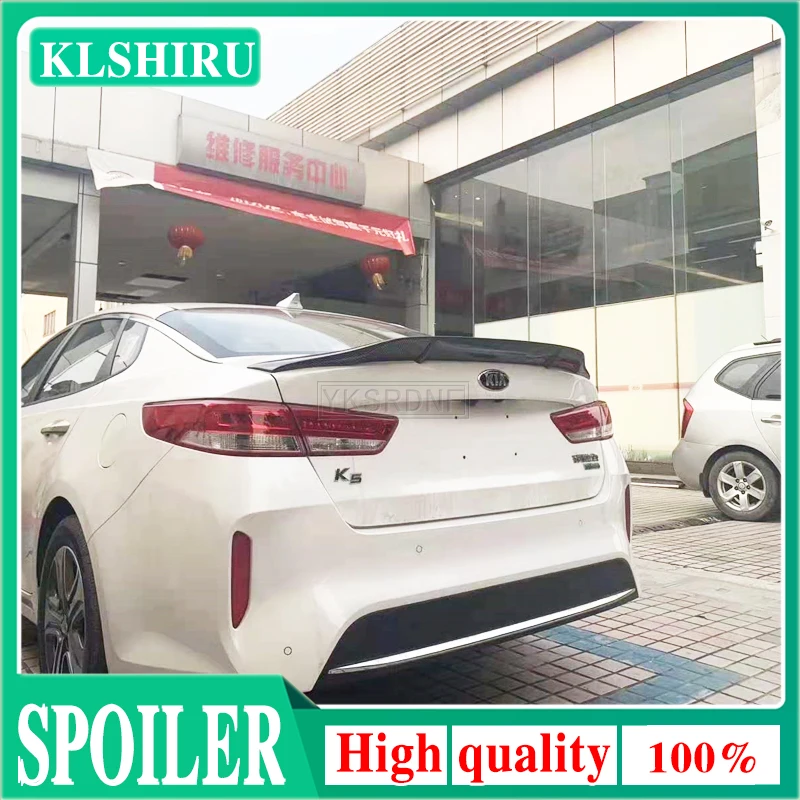 Fit For Kia K5 Optima 2016 2017 2018 2019 ABS / Carbon Fiber Exterior Rear Spoiler Tail Trunk Boot Wing Decoration Car Styling