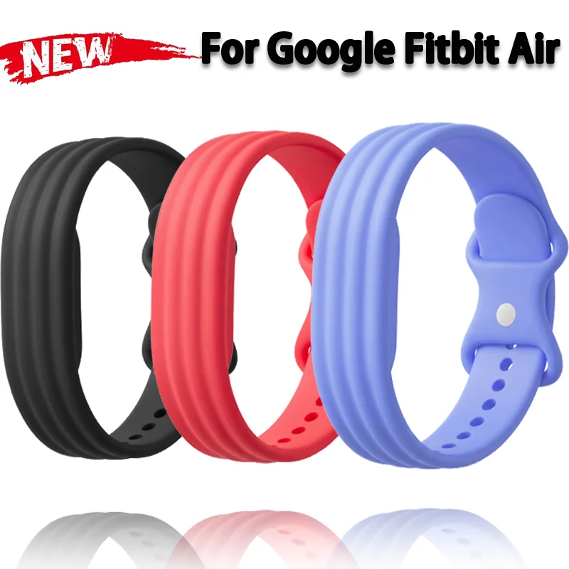 Weiches Sport-Silikonarmband für Google Fitbit Air, atmungsaktives, bequemes Gummi-Ersatzarmband, Fitness-Tracker-Armband