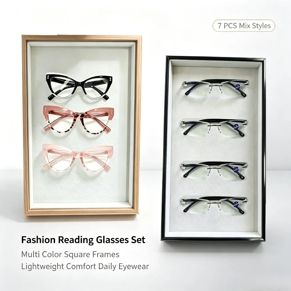 Seven pairs of high definition presbyopia, suitable for both men and women, these comfortable high definition movies suitable for commercial eyes are the perfect product for high definition. Christmas Halloween gift recommendations, random colors