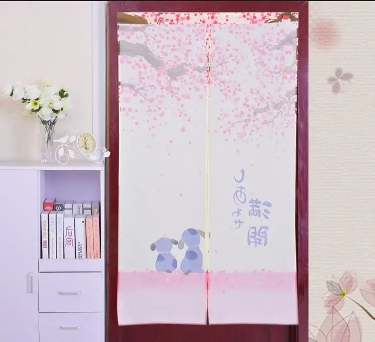 Japanese Lucky Cat Customized Door Curtain Bedroom Living Room Partition Hanging Ornament 85X150CM