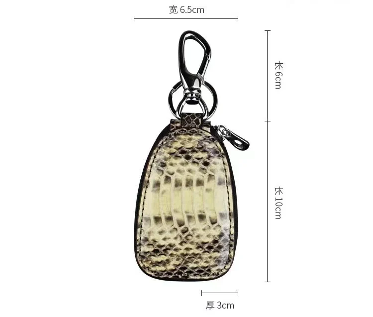 2023 nowy projekt luksusowy skóra wężowa torba na klucze samochodowe moda prawdziwa skórzana dama uchwyt na kluczyk samochodowy talia wisząca etui na klucze 45