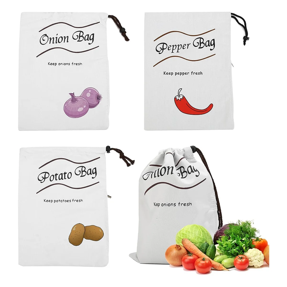 【Exclusive-Deal!】Potato Onion Garlic Storage Bags