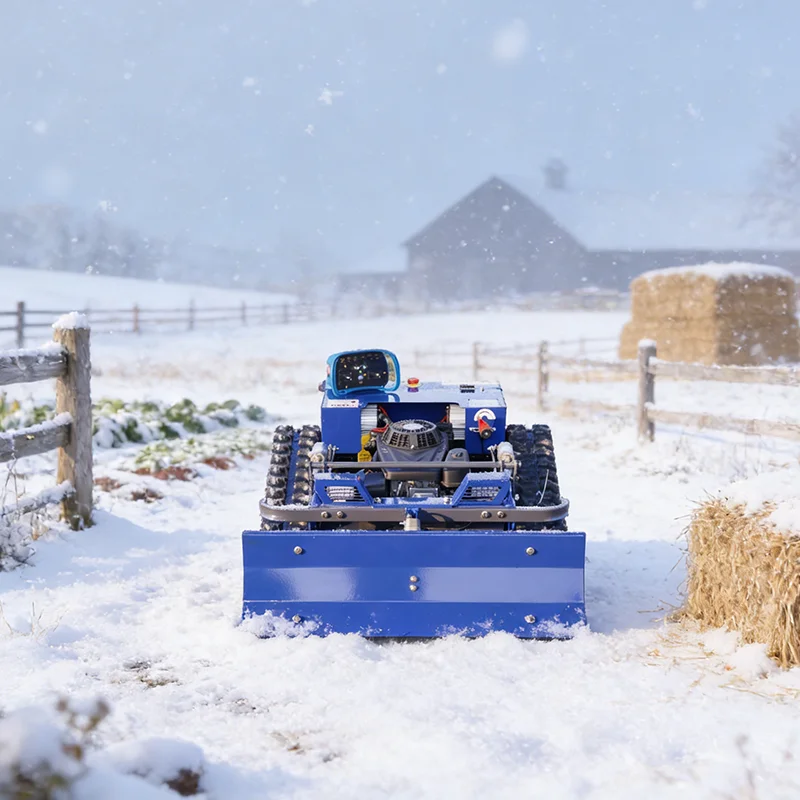 Customized EPA Ce certified 550mm remote-controlled tracked intelligent snow and grass removal robot