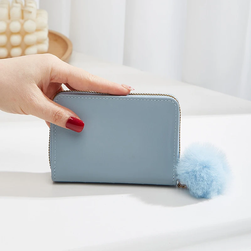 Carteira Monocromática Mini Zero com Peças Penduradas, Bordados, Nova Moda