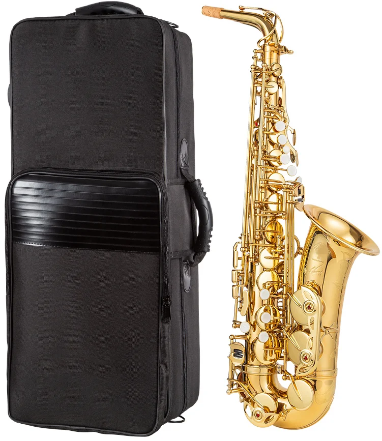 54 Kaliteli Fransa Yeni Altın Saksafon Eb Alto Saxophone Süper Oyun Müzik Aletleri Ağızlık Ile Hediye Çantası