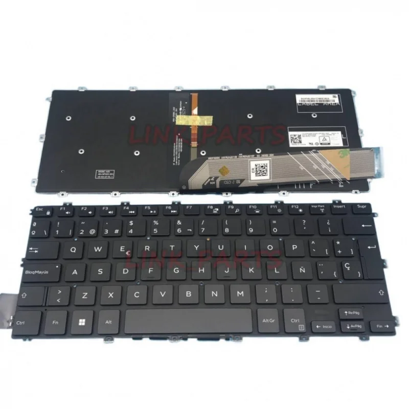 Nuevo teclado retroiluminado en español latino para Dell Inspiron 5480 5482 5485 5580 5582 5585 7386, teclado para ordenador portátil