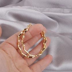 Hgflyxu Gold Color Round Big Hoop Earrings for Women Simple Circle Ear rings Scrub Ladies Fashion Female Jewelry Gifts New E0157