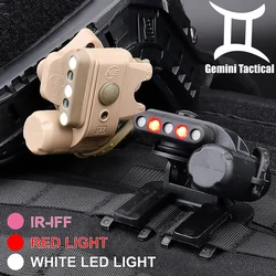 Tactical Gen2 Gen3 IR IFF Helmet Light LED White/Red Flashlight Outdoor Hunting Survival Safety Signal Lamp Fit Hat 20MM Rail