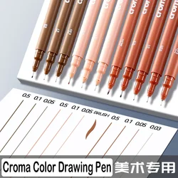 Croma Micro Needle Ballpoint Pen Anime Waterproof Hook Pen Painting Art Special Brush Color Marker Stationery School Supplies