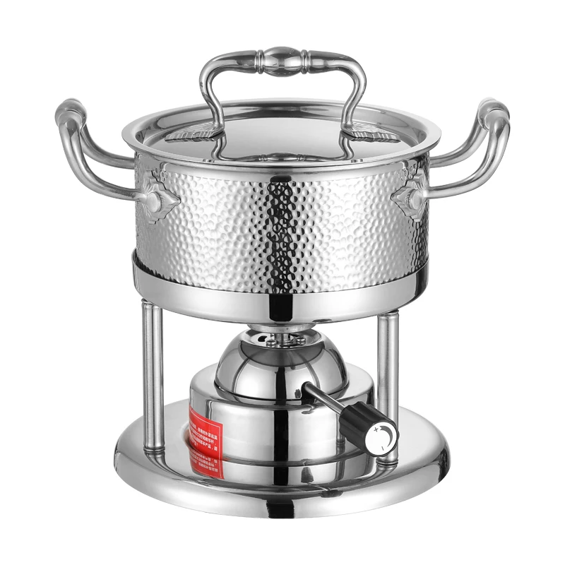 

One person, one pot 304 stainless steel stove inflatable single small hot pot for household use