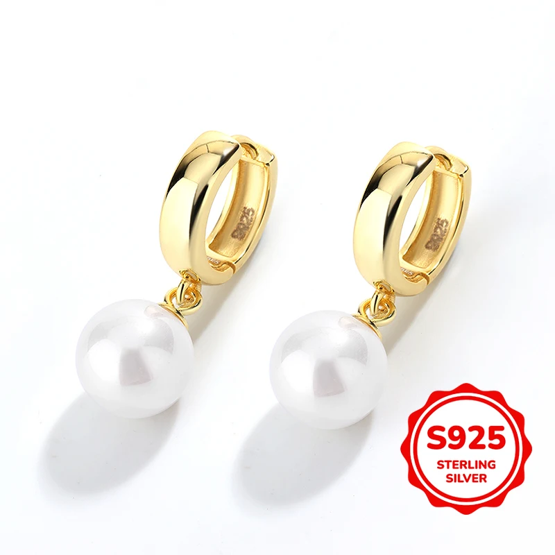 

Fashionable and Exquisite Authentic S925 Silver Pendant Pearl Women's Light Luxury Earrings