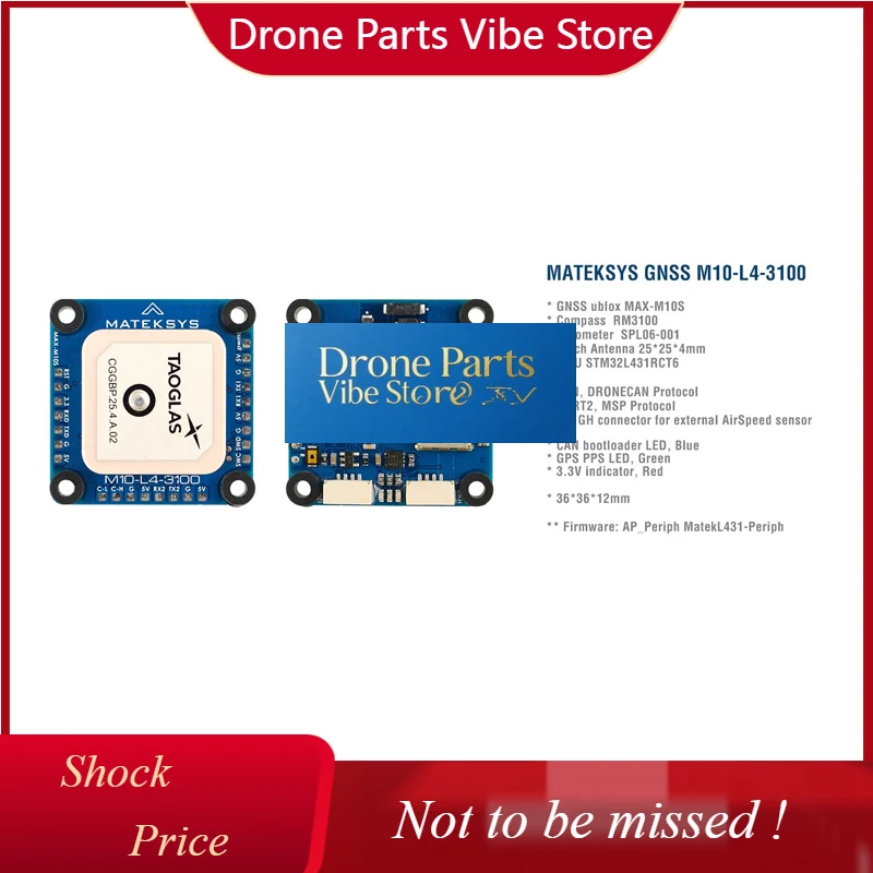 

DParts1Matek New M10-L4-3100 GNSS GPS Compass Crossing Machine Plastic AP_Periph Drone Remote Control FPV Racing Drone Parts Acc