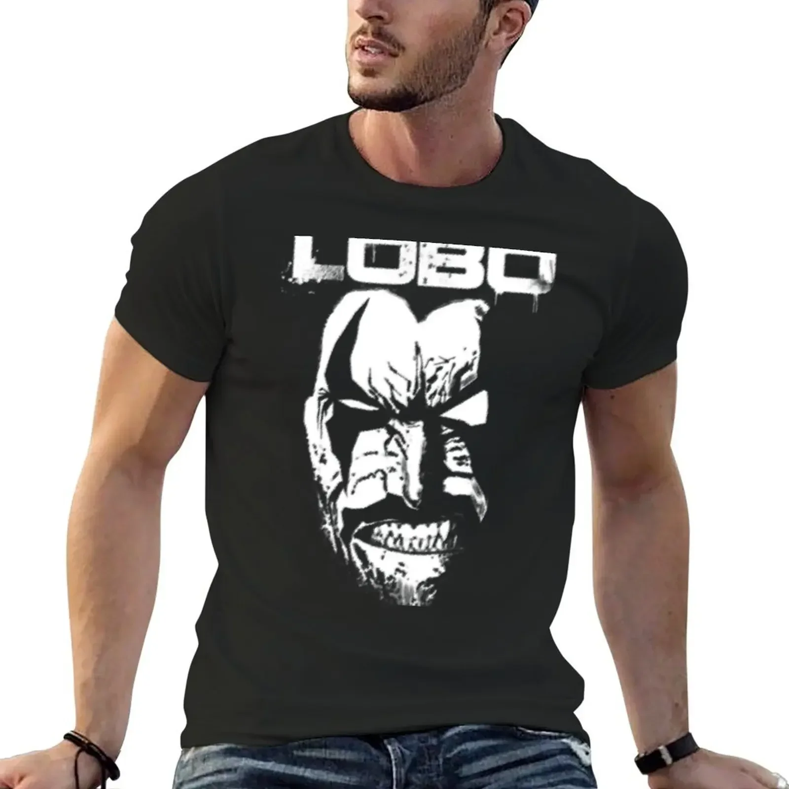 Lobo T-Shirt rapper graphic tees tops anime figures clothing for men